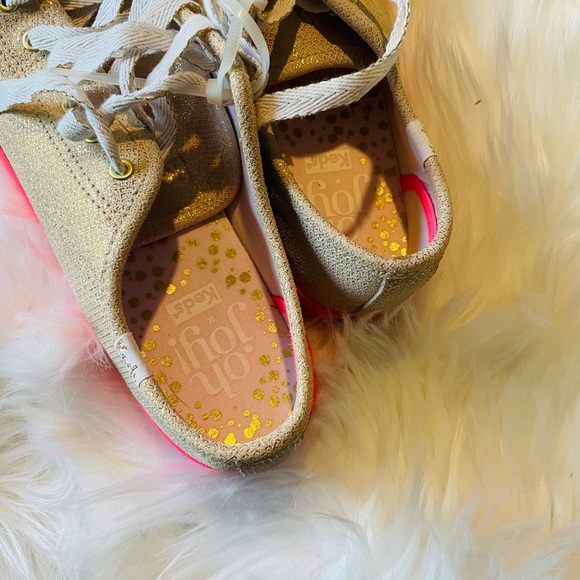 Keds pink sparkle shoes size 7 1/2 oh joy! - Picture 3 of 5